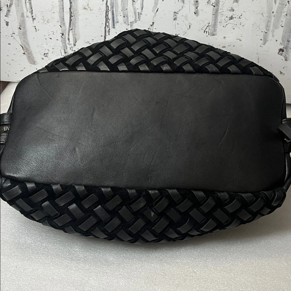 Liebeskind Black Woven Leather Satchel